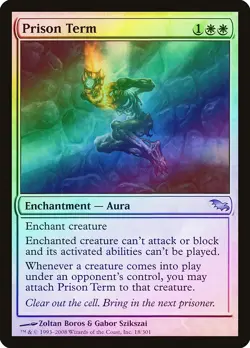 Prison Term FOIL Shadowmoor PLD White Uncommon MAGIC GATHERING CARD ABUGames - Image 1
