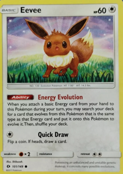 2019 Pokemon TCG - Eevee 101/149 -(U) SEE SCANNED CARD - Image 1