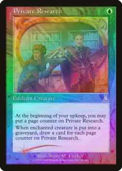 Private Research FOIL Urza's Destiny PLD Blue Uncommon MAGIC CARD ABUGames - Image 1