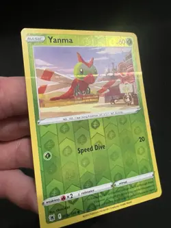 Printing Error Pokemon Astral Radiance Yanma Reverse Holo Common Card 006/189 - Image 3