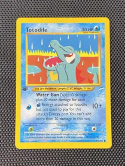 Pokemon Card - Totodile Neo Destiny 85/105 Common 1st Edition LP+ - Image 1