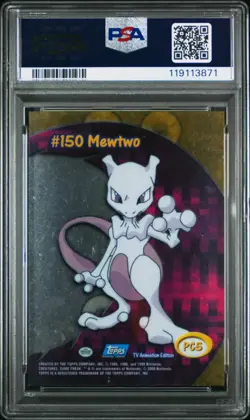 PSA 8 2000 TV Animation Clear Card Mewtwo PC5 Pokemon Card - Image 2