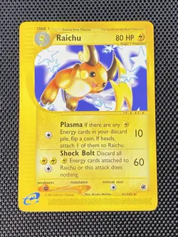 Pokemon TCG Raichu Expedition Base Set 61/165 Card, Regular Rare LP/NM - Image 1