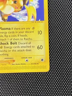Pokemon TCG Raichu Expedition Base Set 61/165 Card, Regular Rare LP/NM - Image 4