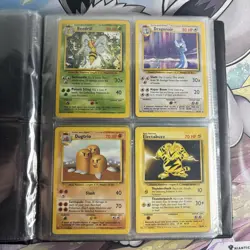 Complete Base Set 17-102 Non Holo Pokemon Cards Including WOTC Binder 1999 - Image 1