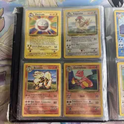 Complete Base Set 17-102 Non Holo Pokemon Cards Including WOTC Binder 1999 - Image 2