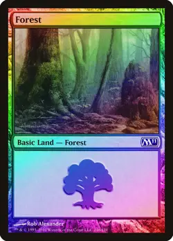 Forest (246) FOIL Magic 2011 / M11 PLD Basic Land MAGIC MTG CARD ABUGames - Image 1
