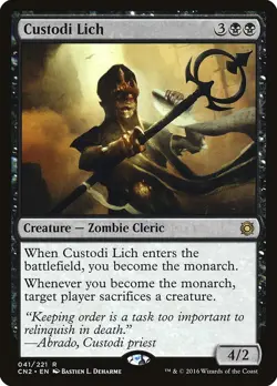 Custodi Lich Conspiracy Take the Crown NM Black Rare MAGIC MTG CARD ABUGames - Image 1