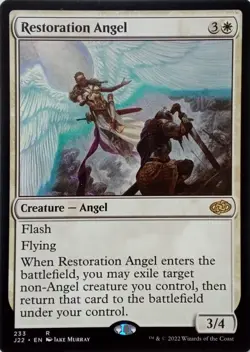 233 RESTORATION ANGEL RARE JUMPSTART 2022 MTG CARD - Image 1
