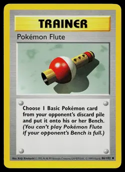 Pokemon Card - Pokemon Flute Base Set Shadowless 86/102 Uncommon - Image 1