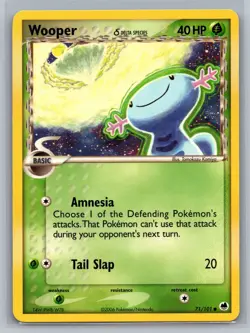 Wooper (Delta Species) Dragon Frontiers #71/101 Common Pokemon Card - Image 1