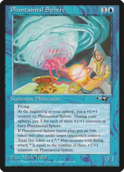 Phantasmal Sphere Alliances NM Blue Rare MAGIC THE GATHERING MTG CARD ABUGames - Image 1