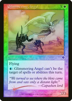 Glimmering Angel FOIL Invasion PLD White Common MAGIC GATHERING CARD ABUGames - Image 1