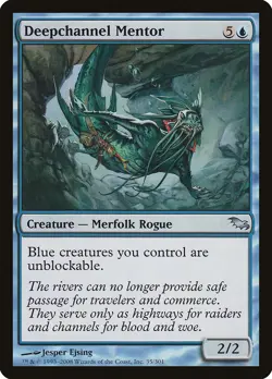 Deepchannel Mentor Shadowmoor NM Blue Uncommon MAGIC GATHERING CARD ABUGames - Image 1