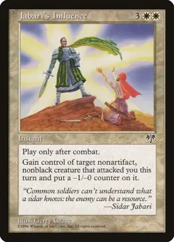 Jabari's Influence Mirage NM White Rare MAGIC THE GATHERING MTG CARD ABUGames - Image 1