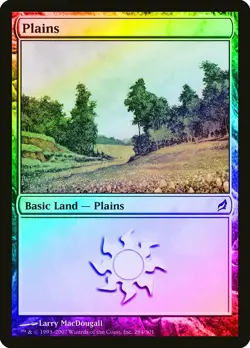 Plains (284) FOIL Lorwyn HEAVILY PLD Basic Land MAGIC GATHERING CARD ABUGames - Image 1