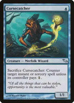 Cursecatcher Shadowmoor NM Blue Uncommon MAGIC THE GATHERING MTG CARD ABUGames - Image 1