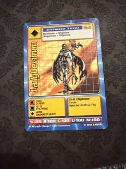 BO-22 LadyDevimon Digimon Card Digi-Battle Series 1 1999 Bandai - Image 1