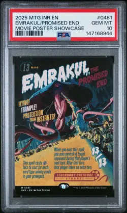2025 MTG INNISTRAD REMASTERED #0481 EMRAKUL, THE PROMISED END PSA 10 - Image 1