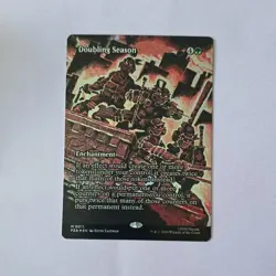 Wizards Doubling Season TMNT PZA Mythic Green Foil EN M 0011 - Image 1