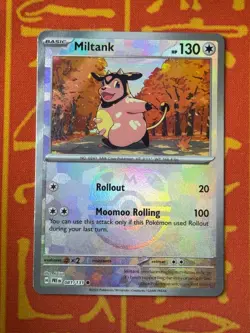 POKEMON TCG MILTANK 081/131 MASTERBALL HOLO RARE NM PRISMATIC EVOLUTIONS - Image 1