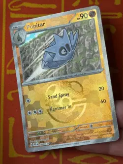 POKEMON TCG PUPITAR 048/131 MASTERBALL HOLO RARE NM PRISMATIC EVOLUTIONS - Image 3