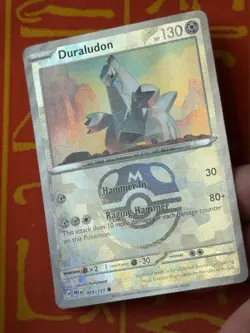 POKEMON TCG DURALUDON 069/131 MASTERBALL HOLO RARE NM PRISMATIC EVOLUTIONS - Image 3