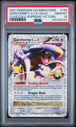 Garchomp C LV.X Holo 145 Celebrations Classic Collection Pokemon PSA 10 - Image 1