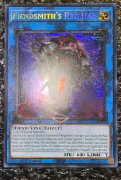 Yugioh! Fiendsmith's Requiem MP25-EN089 Prismatic Secret Rare Card - Image 1