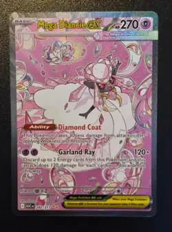 Mega Diancie ex 282/217 Special Illustration Rare ME: Ascended Heroes Pokemon NM - Image 1