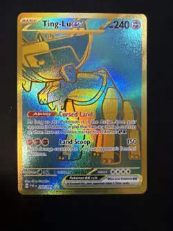 Ting Lu EX Pokemon Paldean Fates 244/091 Hyper Rare Full Art Holo SV NM - Image 2