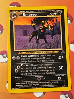Pokemon Umbreon 32/75 Neo Discovery English Non Holo Rare NM/LP - Image 1