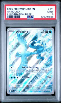 2025 POKEMON JTG EN-JOURNEY TOGETHER ILLUSTRATION RARE #161 ARTICUNO PSA 9 - Image 1