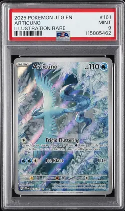 2025 POKEMON JTG EN-JOURNEY TOGETHER ILLUSTRATION RARE #161 ARTICUNO PSA 9 - Image 1