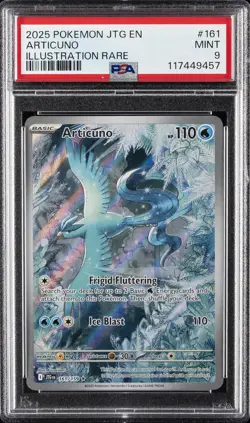 2025 POKEMON JTG EN-JOURNEY TOGETHER ILLUSTRATION RARE #161 ARTICUNO PSA 9 - Image 1