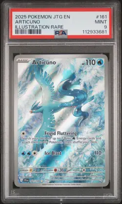 2025 POKEMON JTG EN-JOURNEY TOGETHER ILLUSTRATION RARE #161 ARTICUNO PSA 9 - Image 1