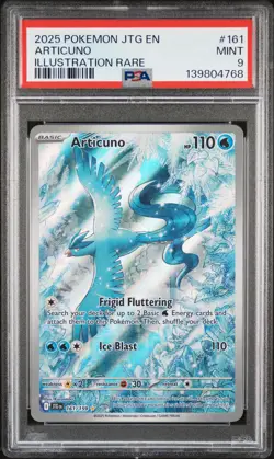 2025 POKEMON JTG EN-JOURNEY TOGETHER ILLUSTRATION RARE #161 ARTICUNO PSA 9 - Image 1