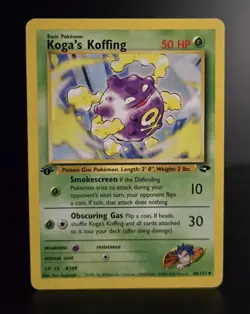 Pokemon TCG - KOGA'S KOFFING - 48/132 - 1ST EDITION - GYM CHALLENGE (2000) - LP - Image 1