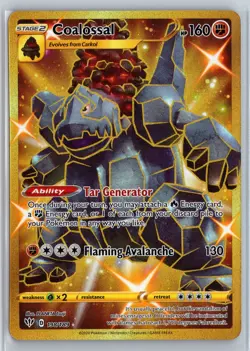 Coalossal Pokemon TCG Darkness Ablaze Secret Rare 198/189 Pokemon NM Foil - Image 1