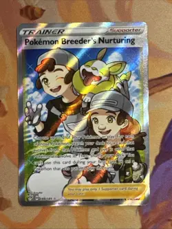 Pokemon Breeder's Nurturing (Full Art) 188/189 Swsh03: Darkness Ablaze Holo - Image 1
