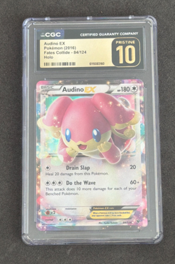 Pokemon TCG Audino EX 84/124 Ultra Rare, Fates Collide CGC 10 PRISTINE - Image 1