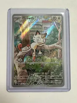 Pokemon Meowth 106/094 Illustration Rare Full Art Holo Phantasmal Flames - Image 1