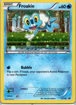 Pokemon TCG Froakie XY138 XY Black Star Promos Holo LP - Image 1