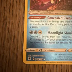 2022 Pokemon SWSH Astral Radiance Radiant Greninja #046/189 - Image 3