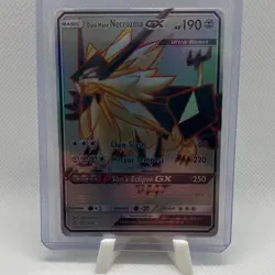 Pokemon Dusk Mane Necrozma GX Ultra Beast Full Art Holo Ultra Rare 145/156 190HP - Image 1