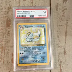Pokemon Vaporeon Jungle Holo Rare PSA Graded 12/64 1999 Stage 1 80HP Unlimited - Image 1
