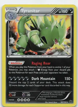 Tyranitar 56/124 XY - Fates Collide Holo Rare Holo MP Pokemon TCG - Image 1
