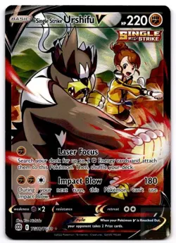 Single Strike Urshifu V TG18/TG30 Brilliant Stars Trainer Gallery Pokemon LP - Image 1