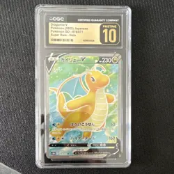Pokemon Dragonite V 078/071 S10b GO Super Rare Holo Basic 230HP CGC 10 Japanese - Image 1