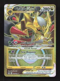 Giratina VSTAR 212/196 Secret Rare Lost Origin Pokemon Moderately Played - Image 1
